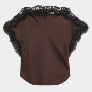 A.L.C. Luna chocolate satin blouse NWT
